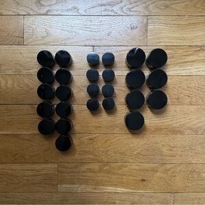 Amber glass empty jars (set of 26)